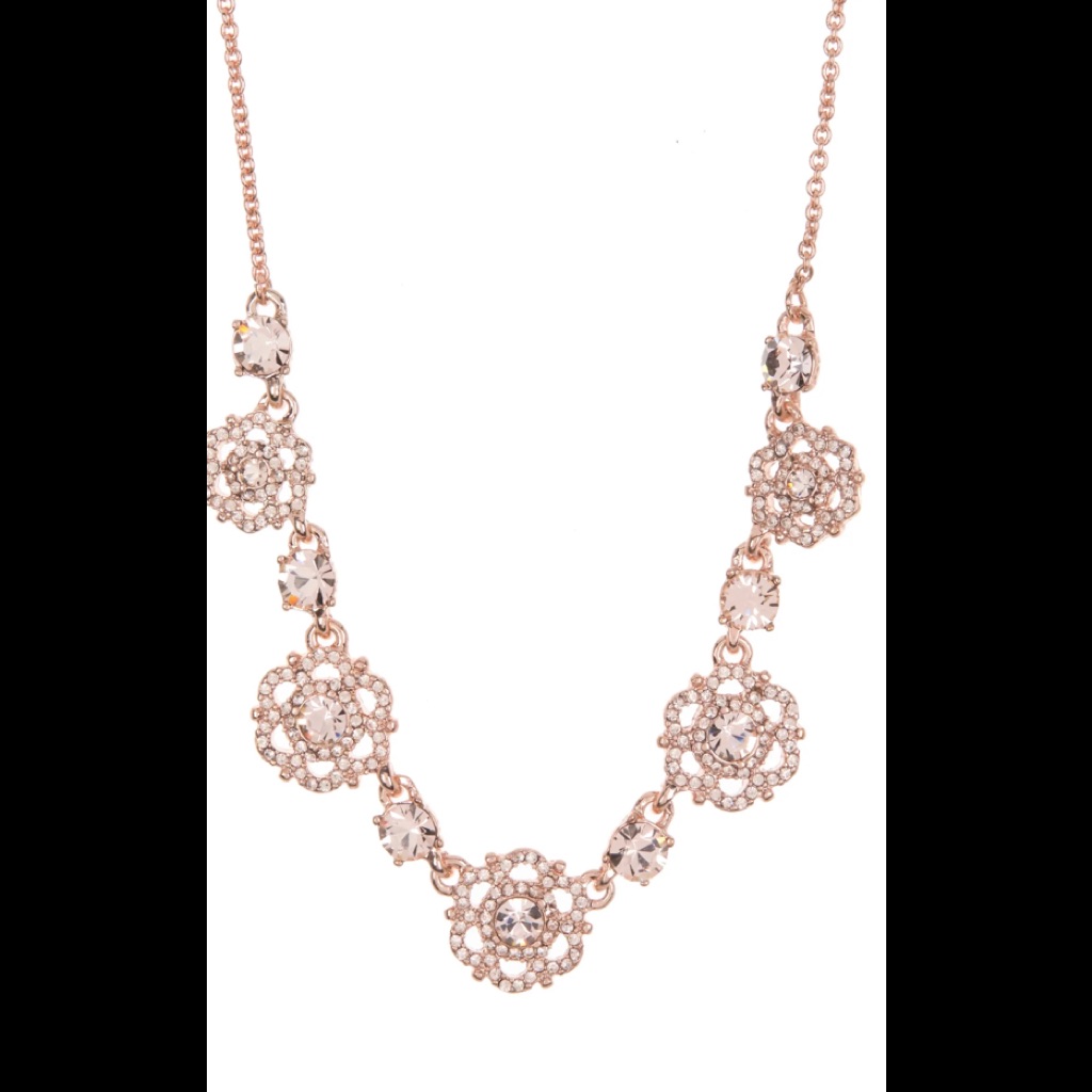Crystal Flower Bib Necklace Marchesa 39$